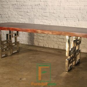 Kaki Meja Makan Stainless Kotak Acak Banyak