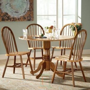 Set Meja Makan Minimalis Scandinavian Kayu Solid Jati