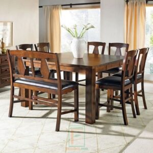 Set Meja Makan Tinggi Kursi Gandeng