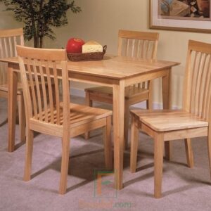 Set Meja Makan Minimalis Finishing Natural Simpel