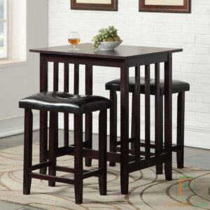 Set Meja Makan 2 Kursi Dudukan Jok Tanpa Sandaran