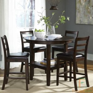 Set Meja Makan Bundar Cafe Minimalis Klasik