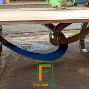 Kaki Meja Makan Stainless Lingkaran Aneh