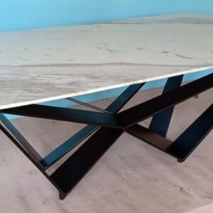 Kaki Meja Makan Besi 4 Plat Besar Unik Hitam Minimalis