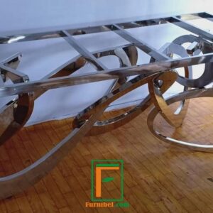 Kaki Meja Stainless Bentuk Tak Beraturan Telur