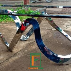 Kaki Meja Stainless N Oval Lancip Kacang Unik