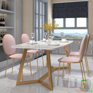 Kaki Meja Makan Stainless Gold Minimalis Murah