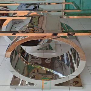 Kaki Meja Makan Stainless Lingkaran Besar Tengah Donat O