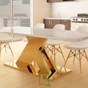 Kaki Meja Stainless Emas Mewah Y Terbalik