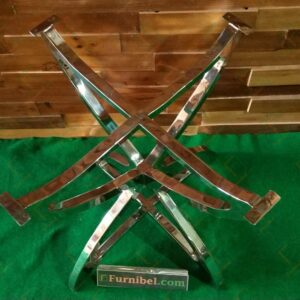 Kaki Meja Makan Stainless Bunga Jam Pasir