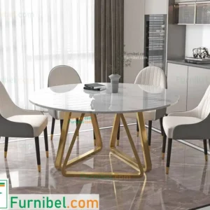 Set Meja Makan Marmer 5 Kursi