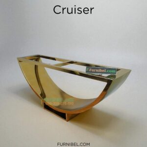 Meja Konsul Perahu Lengkung U Besar Full Plat